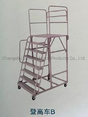 Supermarket and Warehouse Movable Stair Climbing Truck Ladder