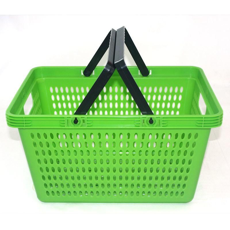 Material Supermarket Basket Small Hole Portable Plastic Hand Shopping Basket