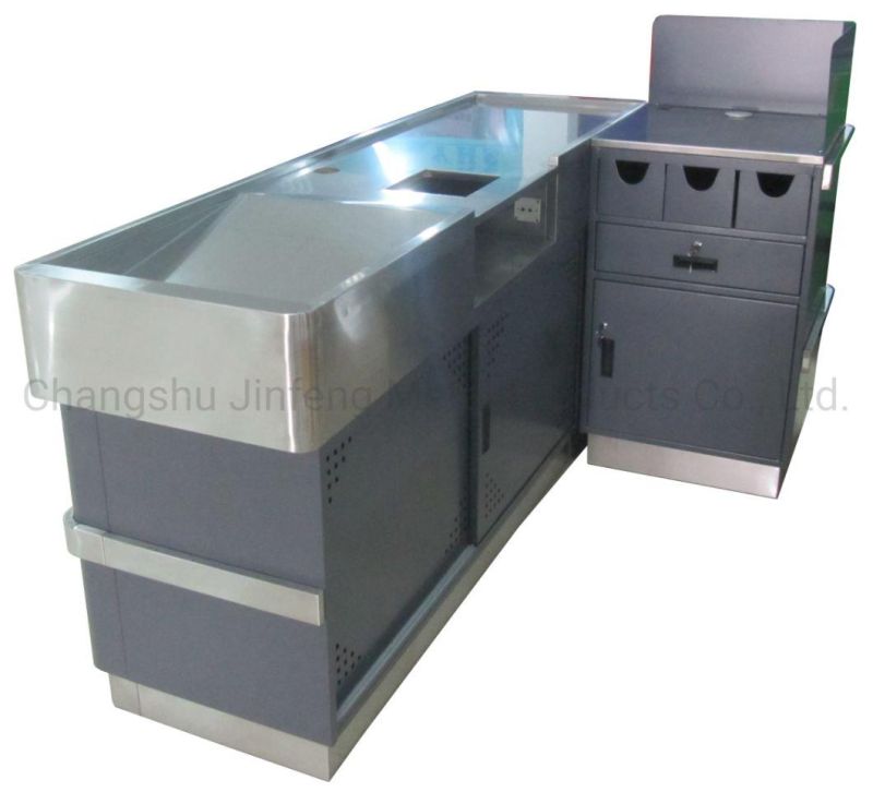 Supermarket Checkout Counter Retail Store Cashier Table Jf-Cc-052