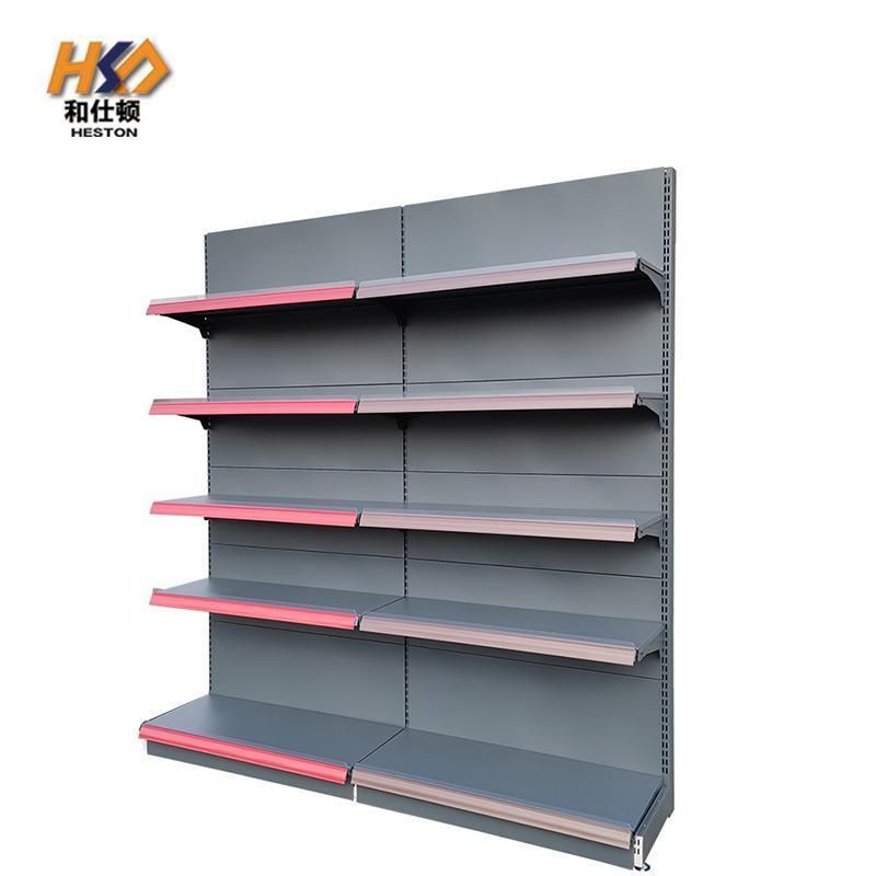 New Design Double Side Gondola Shelf Metal Supermarket Shelf