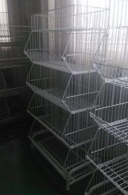 Supermarket Stackable Promotion Wire Mesh Stand