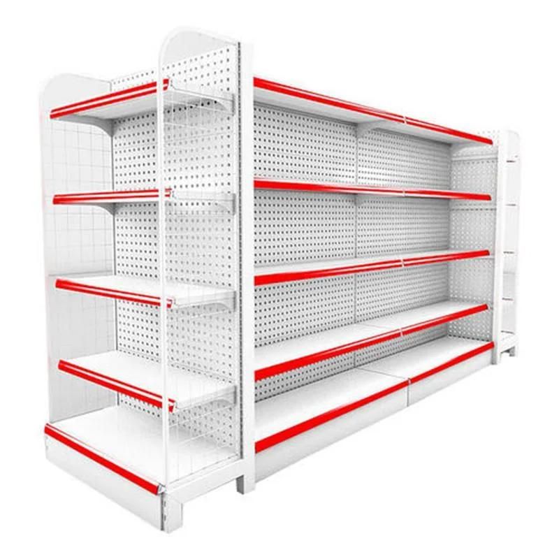 New Design Wall Unit Particle Board Gondola Supermarket Shelving