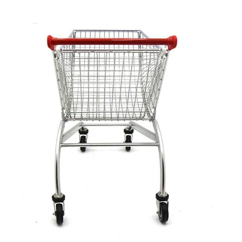 New Design Plastic and Metal Hand Push Grocery Shopping Trolley Cart