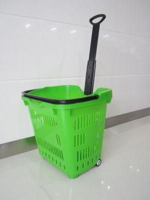 Large Size Two Wheels Shopping Basket