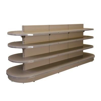 Double-Sided Semi-Circle Head Supermarket Shelf Metal Goods Display Rack