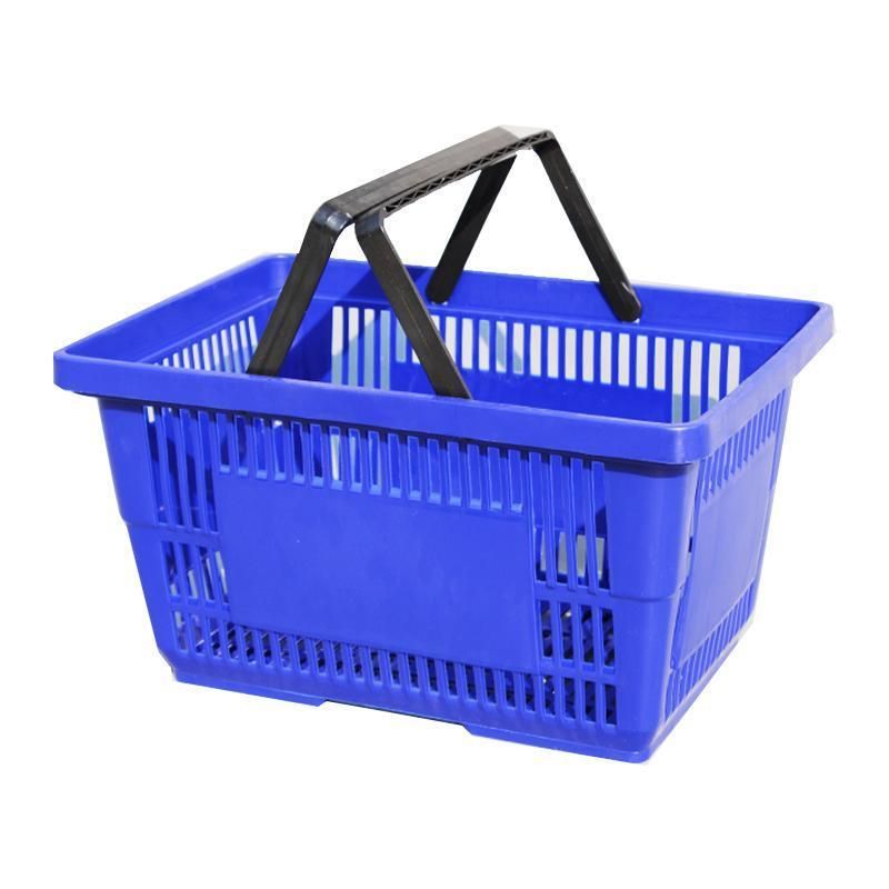 Stackable Storage Mesh Plastic Shopping Turnover Basket with Bale Arm Handle