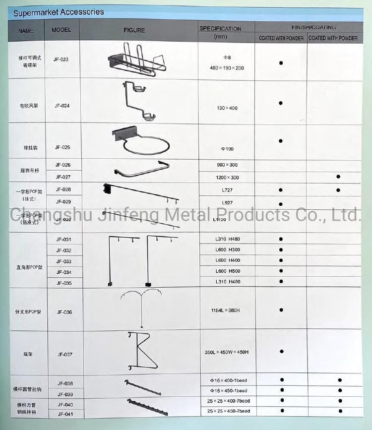 Supermarket Equipment Accessories Display Hook for Shelf