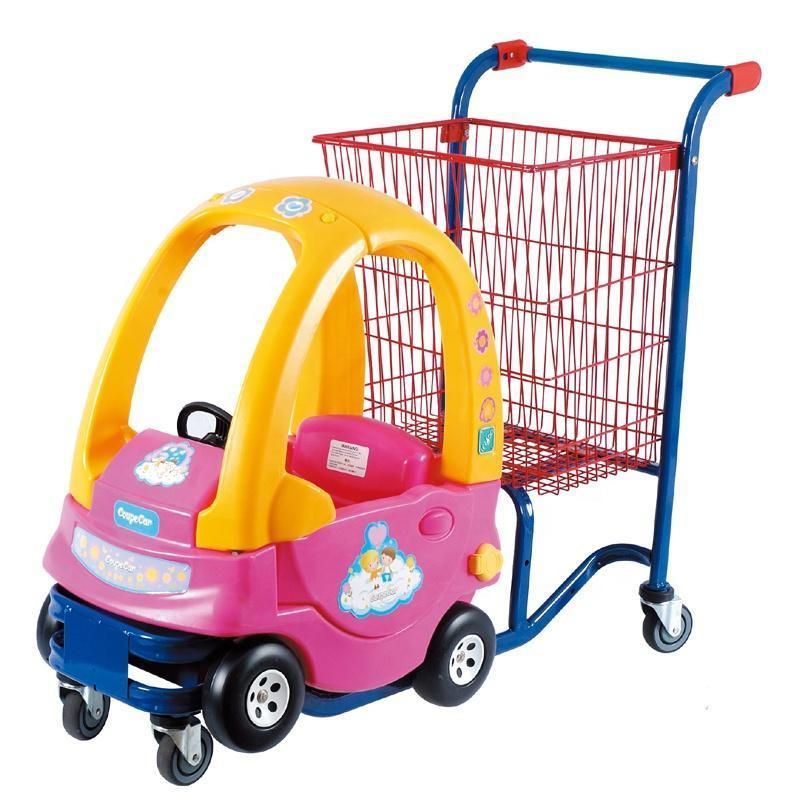 Good Price Supermarket Equipment Plastic Cart Children Trolley