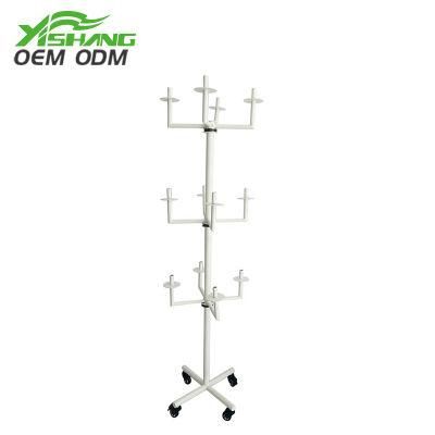 OEM White Round Metal Hair Accessories Display Stand / Rack