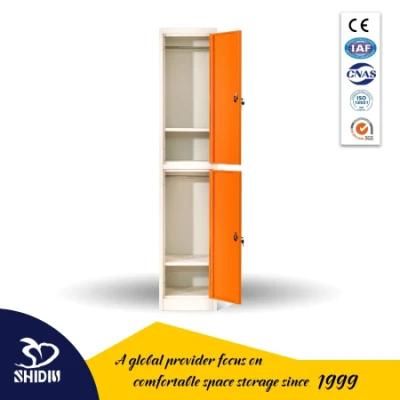 2 Tier Steel School Locker Tall Thin Metal Gym Locker