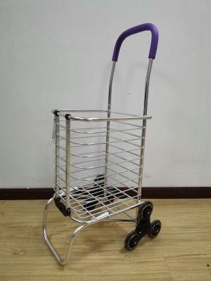 Folding Stair Climbing Shopping Cart Trolley 6 Wheels