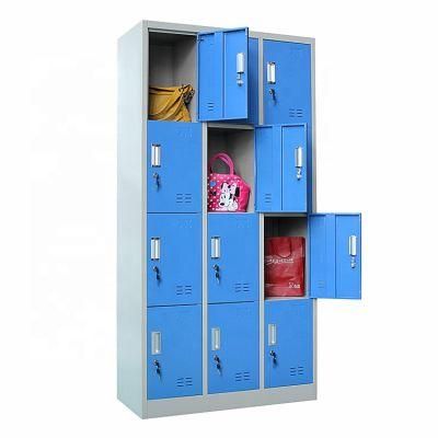 High Quality 12 Door Metal Locker Wardrobe Staff Locker Cabinet Gym Staff Lockers