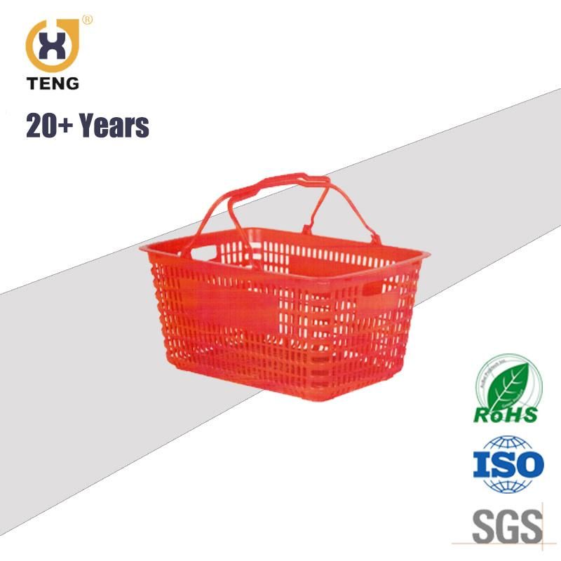 Supermarket Equipment Storage Basket Plastic Product Handle Shopping Baskets