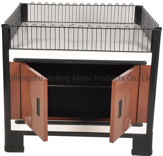 Supermarket Equipment Metallic Shelf Rack Promotional Table