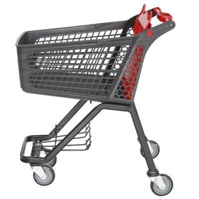 Good Design Supermarket Plastic Shopping Trolley Folding Wholesale