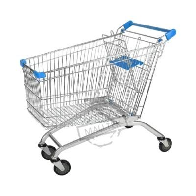 Shopping Mall Steel Frame Plastic Superamrket Shopping Trolley