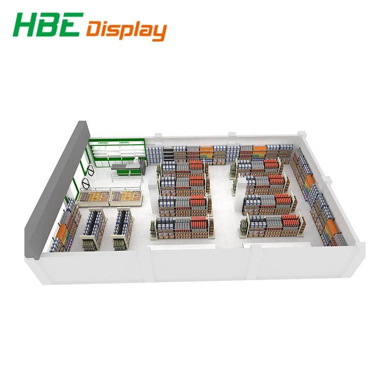 Warehouse Pallet Racks Shelving System Design for Stockroom Supermarket