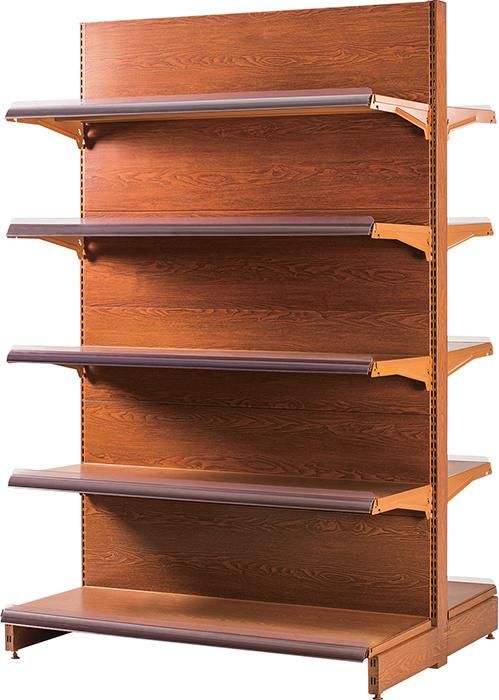 Supermarket Steel Wood Retail Shelf Gondola Advertising Supermarket Shelves Display Rack