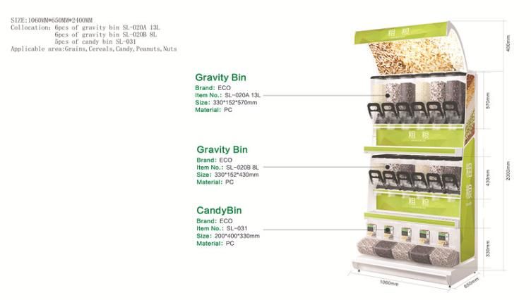 Adjustable Layer Shelf Candy Display Shelf for Supermarket