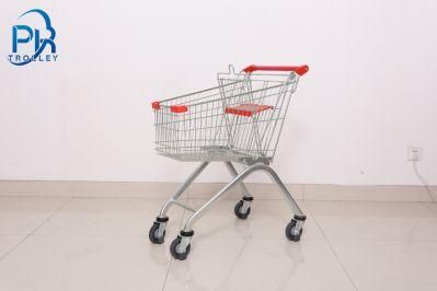 Wholesale 4 Wheel Steel Supermarket Trolley Store Grocery Cart