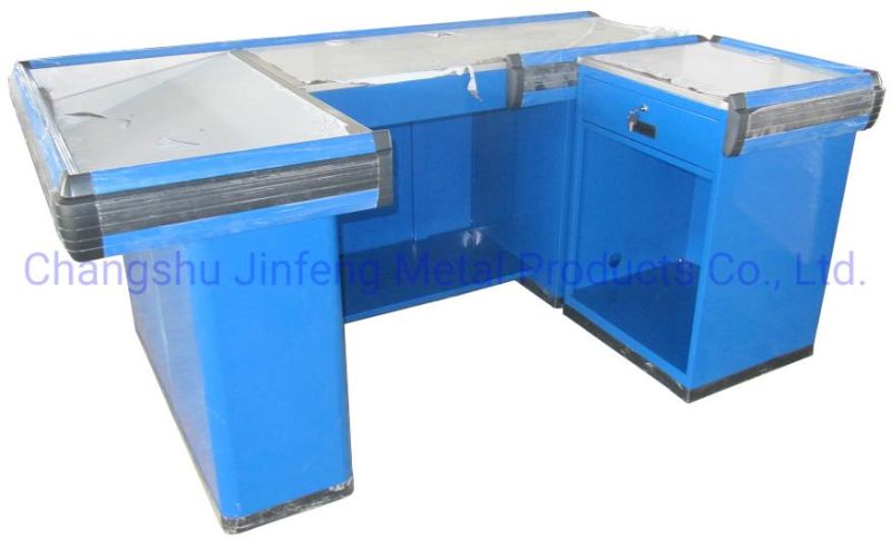 Supermarket Stainless Steel Top Cover Casher Table