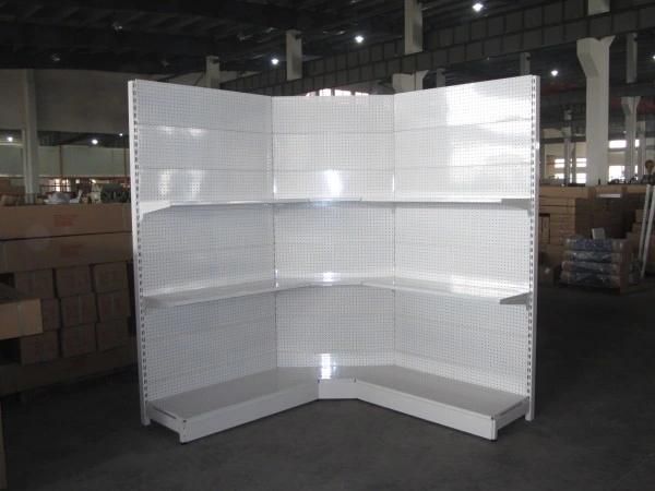 Supermarket Metal Display Wall Corner Gondola Shelf