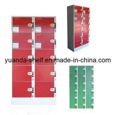 Supermarket Storage Cabinet Steel Coin Return Operated Locker