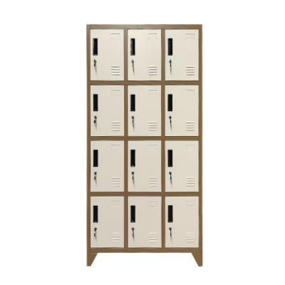 Steel Locker Cabinet School 12 Door Storage Wardrobe Locker