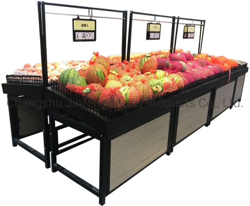 Supermarket Shelf Customized Wooden Shelving for Fruit and Vegetable