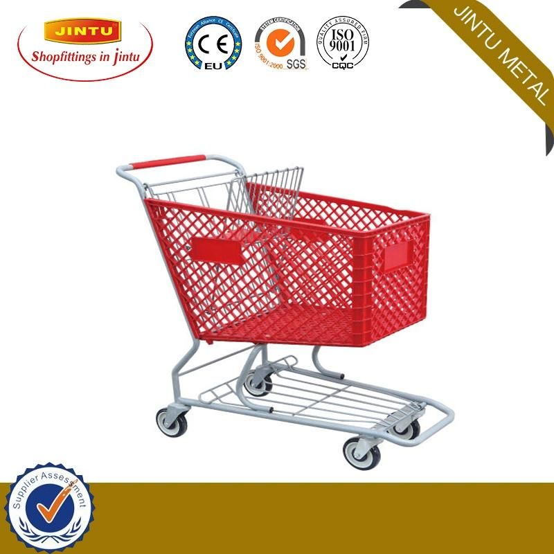 New Plastic Shopping Storage Trolley Cart with High Capacity