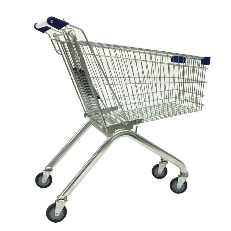 China Factory Hypermarket Shopping Cart Supermarket Metal Shopping Trolley