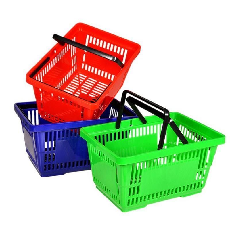 Hot Selling Chain Fruit Basket Colorful Plastic Shopping Basket