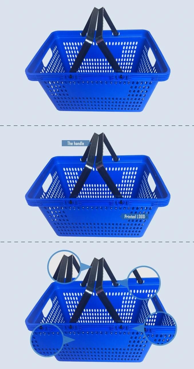 2020 New Design Customized Color Shopping Baskets with Two Handles