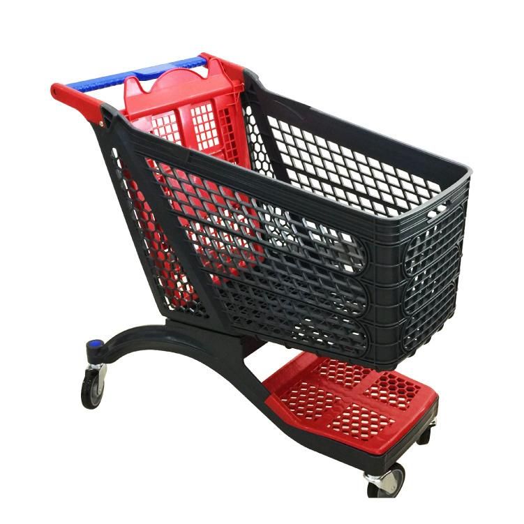 New Design Full Plastic Supermarket Shopping Trolley