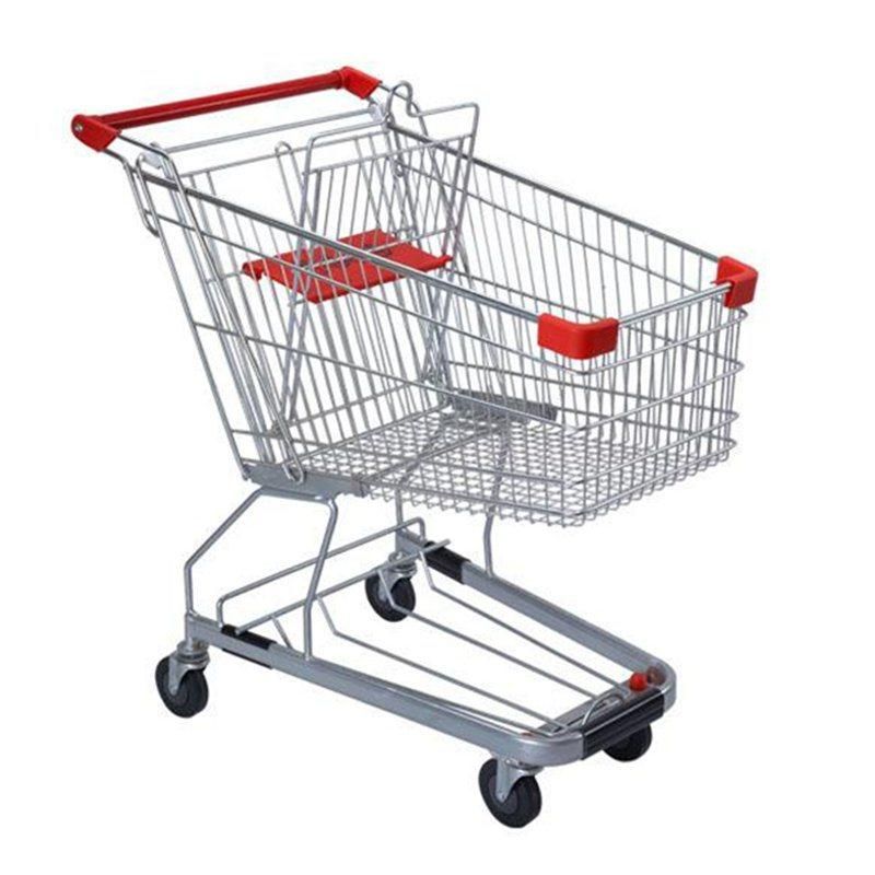 Wire Basket Trolley Store Hand Push Basket Cart Shopping Cart