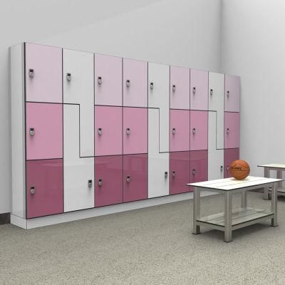 Factory Direct Selling Z Shape Storage High Pressure Laminate Locker, Key Lock Excellent Locker System High Pressure Laminate Locker/