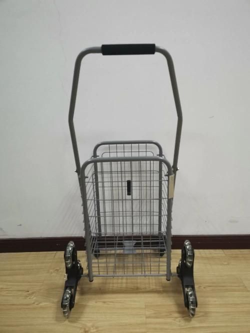 Factory Cheap Iron Folding Shopping Trolley with Wheels for Seniors Personal Use