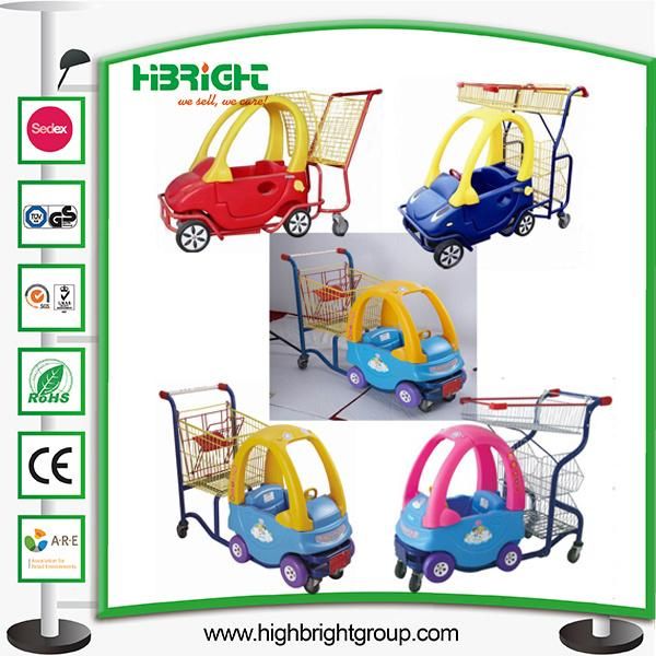 Baby Kids Children Hand Pull Trolley Grocery Shopping Cart