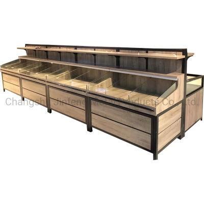 Shopping Mall Customized Wooden Display Rack Shelves Rack