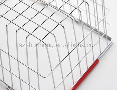 Chromed Plated Retail Store Wire Mesh Metal Shopping Basket