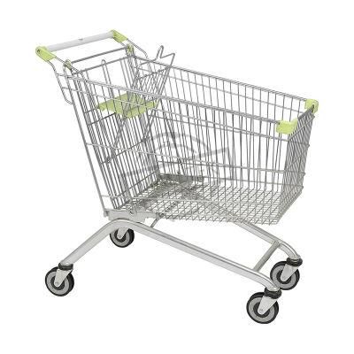 Customized Metal Galvanized 60L European Trolley with Handle Logo