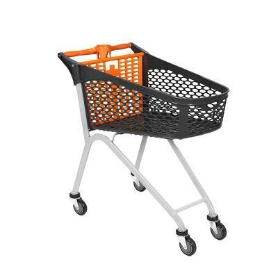 Plastic Shopping Cart Customized Color Used Supermarket Shopping Trolley