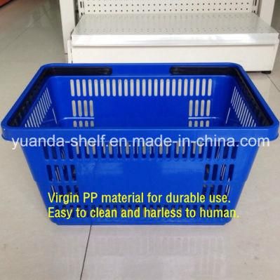 Virgin Plastic Convenient Store Supermarket Shopping Handle Basket