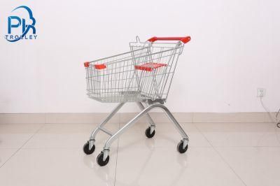 60L Customized Supermarket Metal Shopping Trolley Cart