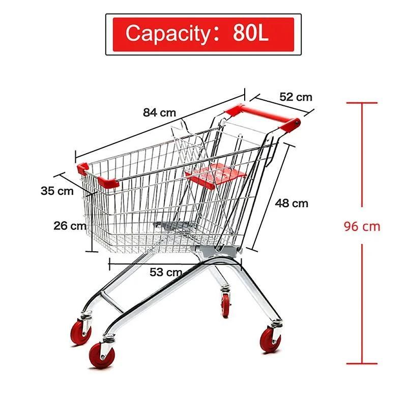 China Manufacturer Pull Along Shopping Trolley for Supermarket