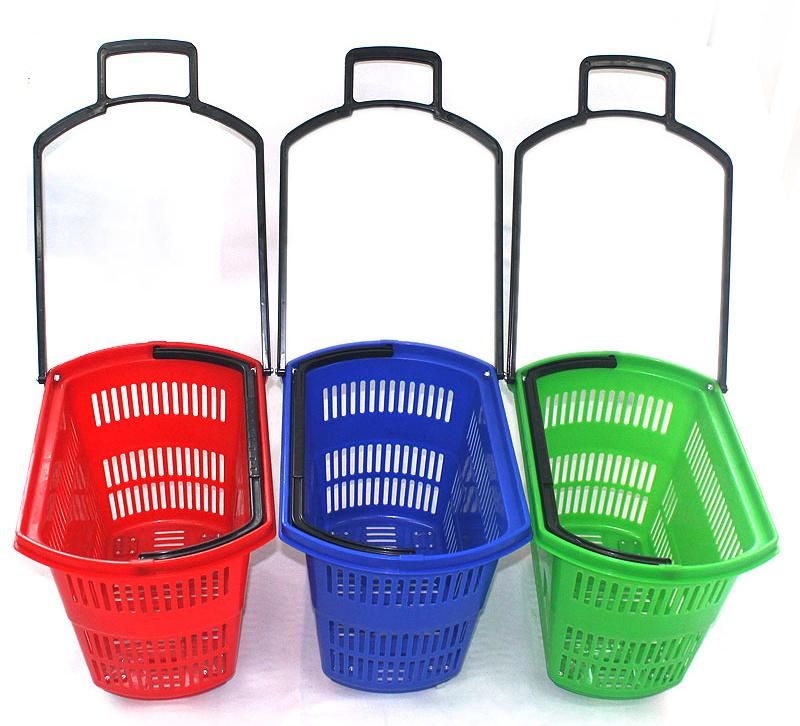 Affordable Price Large Four Wheels Supermarket Shopping Trolley Basket