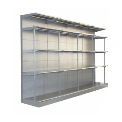 Cold Rolled Steel Perforated Back Panel Single Sided Supermarket Shelf