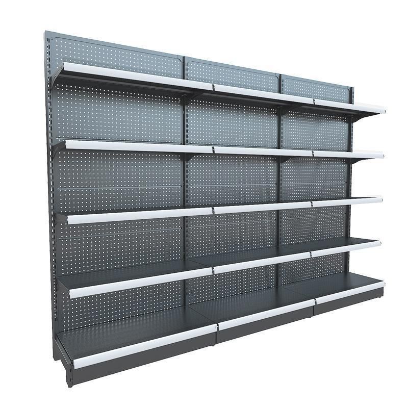 Single Side Shelf Metal Shelf Gondola Supermarket Shelf