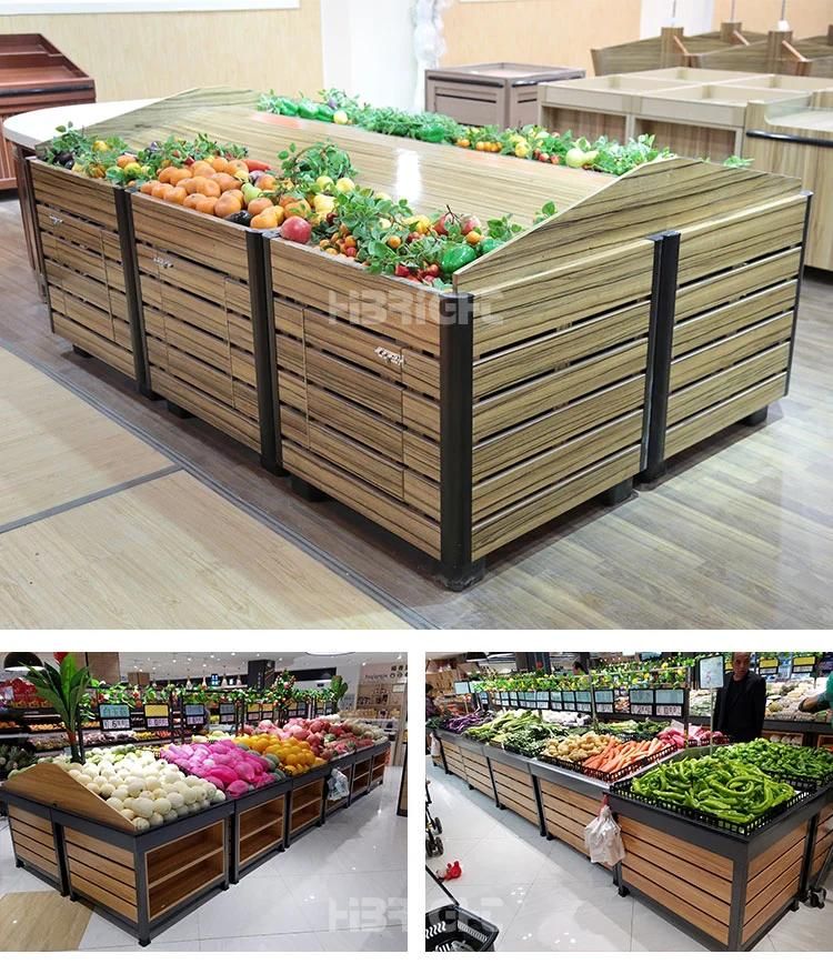 Store Fruit and Vegetable Rack with Crates