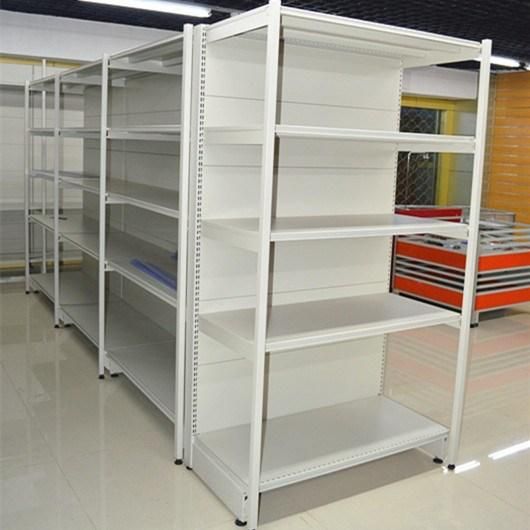 Cold Rolled Steel Multi Posts Stand Double Sided Supermarket Shelf